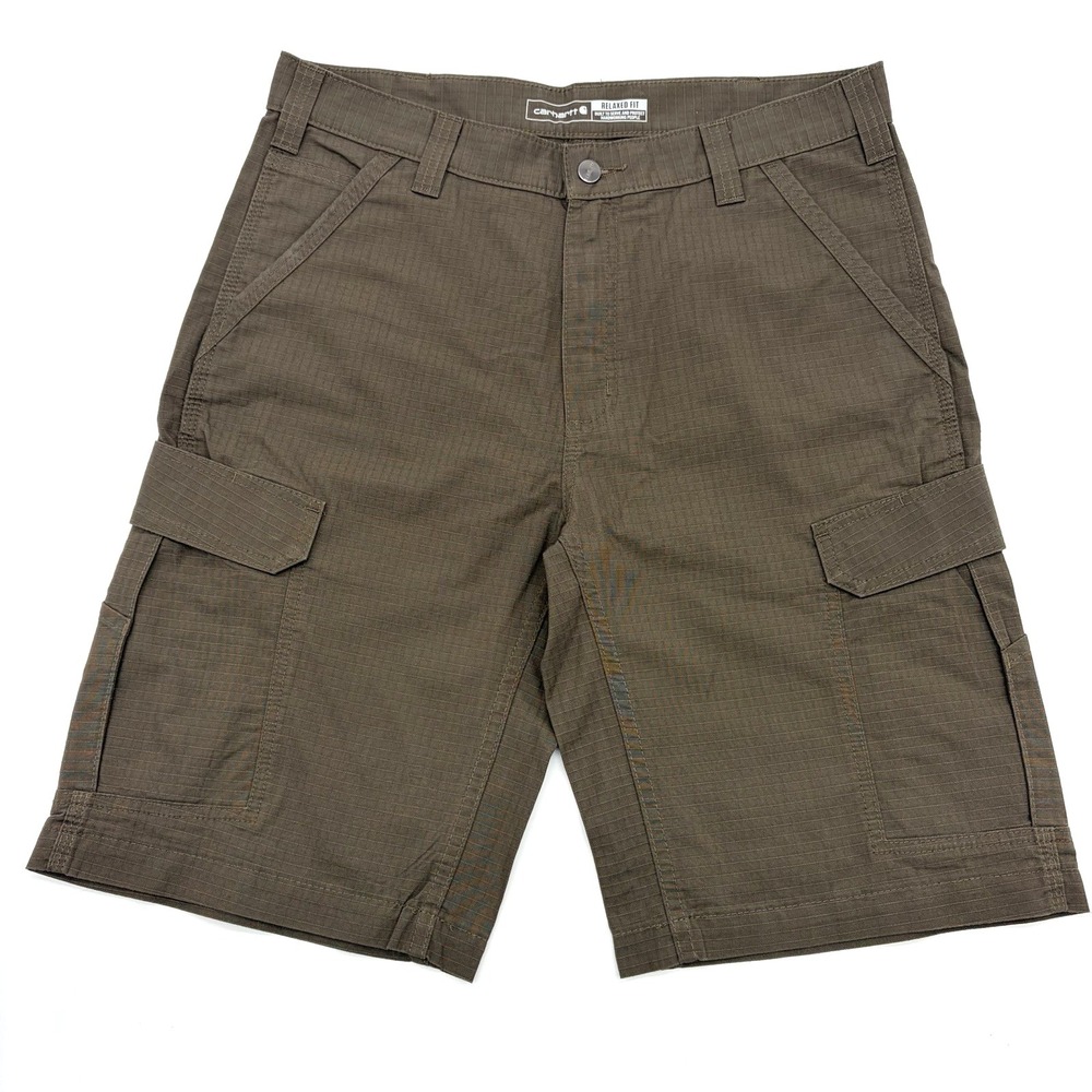 Carhartt Men's Force Relaxed Fit Ripstop Cargo Work 11" Short, Tarmac, 34